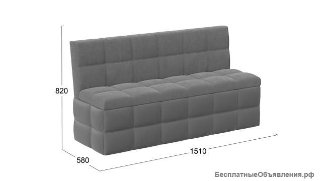 Скамья прямая «Домино» Исп. 2 серый
