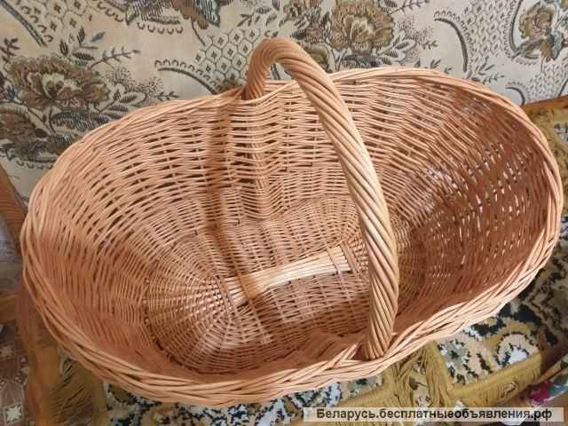 Корзина большая плетённая для рынка, дачи, грибов, новая