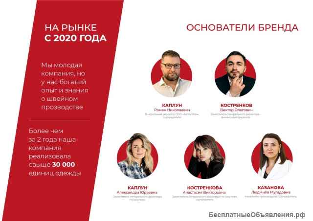 Швейное производство, мелкий опт для селлеров на мп