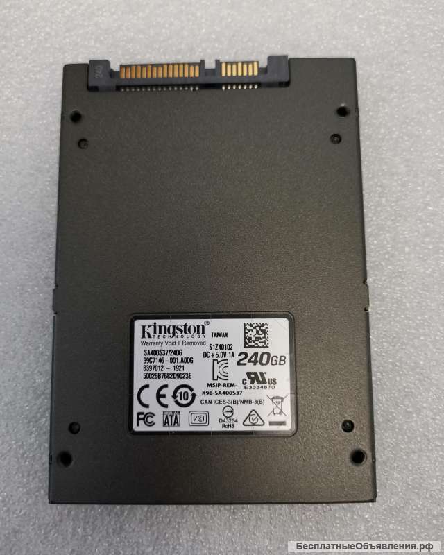 A400 SA400S37/240G SSD накопитель Kingston 240ГБ, 2.5", SATA III оригинальный