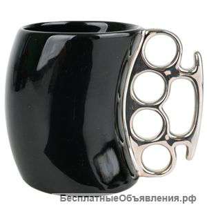 Кружка-кастет «FISTICUP» (black&silver)