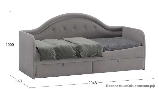 Кровать «Адель» с мягкой спинкой тип 1