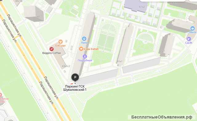Место в паркинге Шуваловский-1