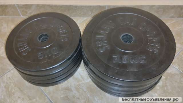 Штанга в сборе 57,5 кг (гриф новый(7,5 кг.)