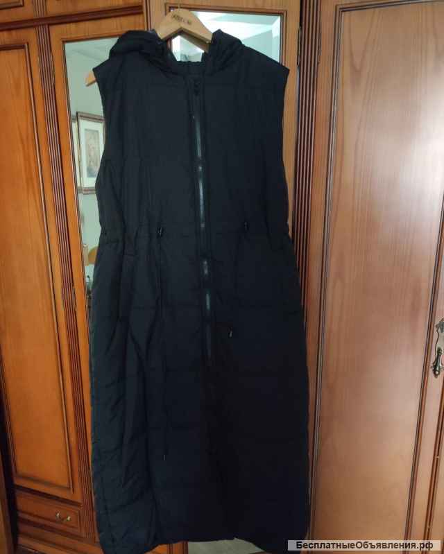 Женский жилет удлиненный теплый