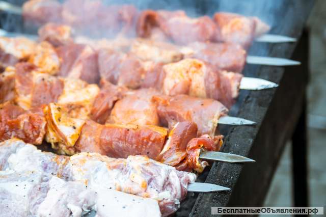 Шашлычник, повар. Выезд. Доставка готовых шашлыков, плова, салатов.