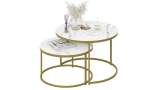 Стол журнальный «Вега» Золотой, бежевый