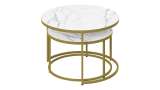 Стол журнальный «Вега» Золотой, бежевый