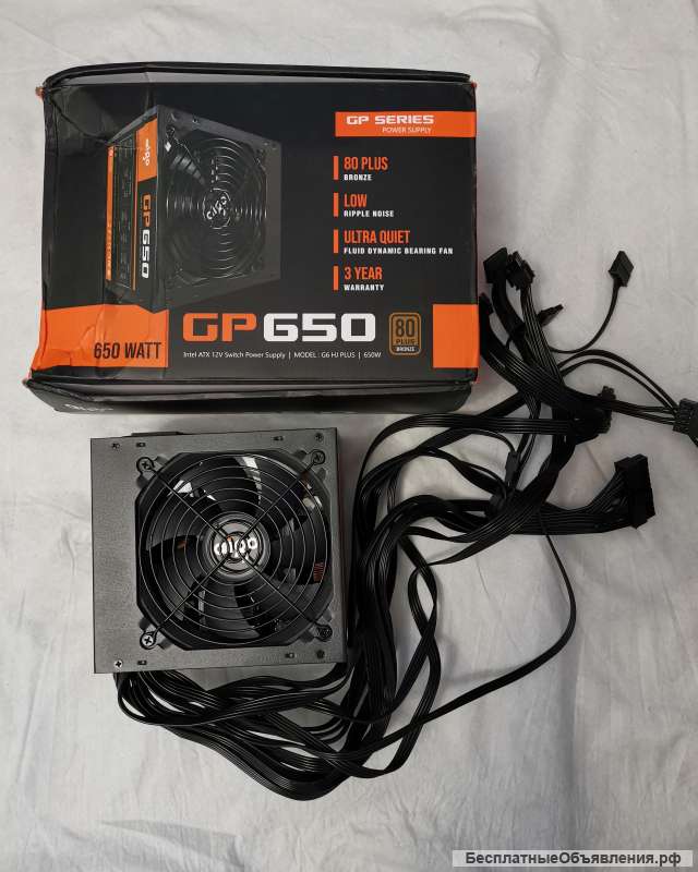 Aigo G650 Вт блок питания 80plus BRONZE тихий оригинальный НОВЫЙ
