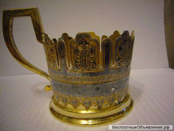 Подстоканник серебро золочённый 1866 года