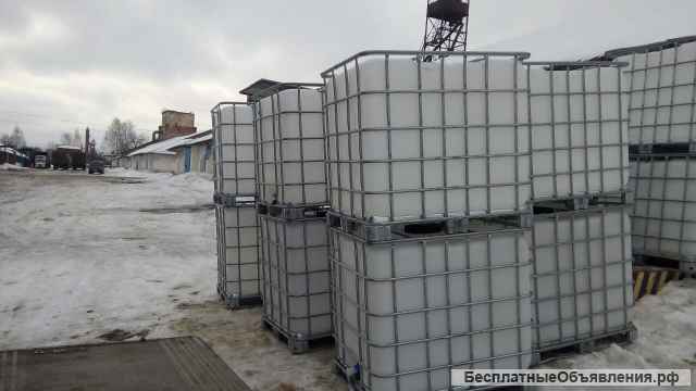 Еврокубы б/у 1000 литров на металлическом поддоне