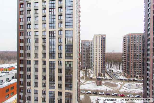 Двухкомнатная квартира 55 кв м с ремонтом в ЖК "Зеленая Вертикаль", метро рядом