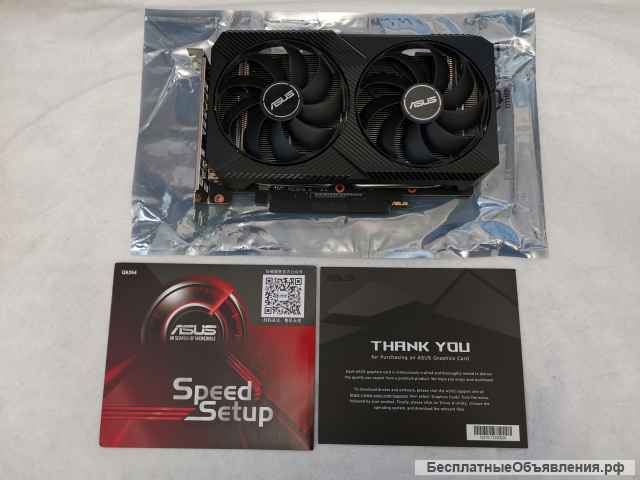 Видеокарта ASUS Dual Radeon RX 6500 XT OC Edition 4GB, DUAL-RX6500XT-O4G, Retail НОВАЯ