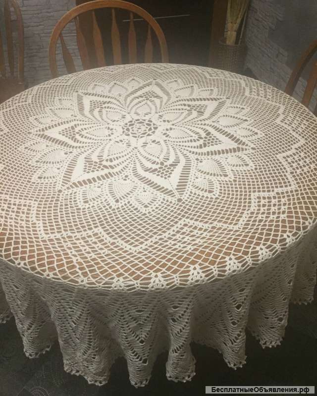 Скатерть, вязаная