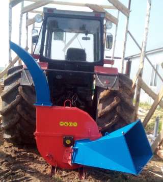 Измельчитель веток + Трактор мтз-82 + покгузчик