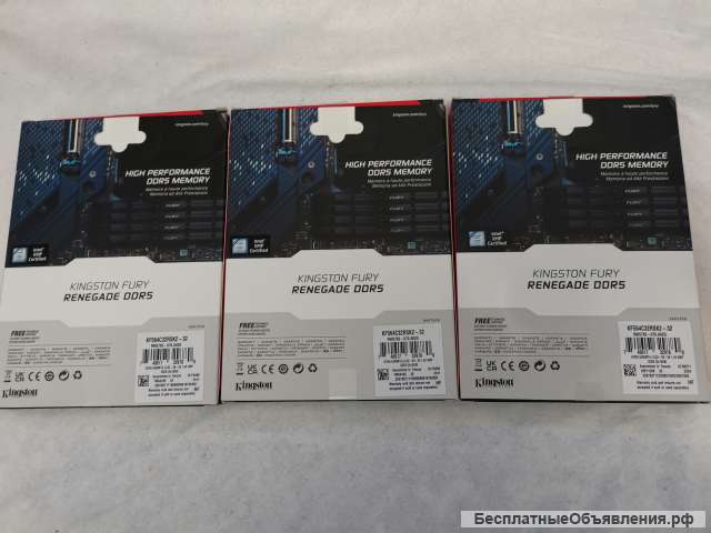 Kingston fury Renegade Silver DDR5 32гб 16x2 6400 НОВАЯ