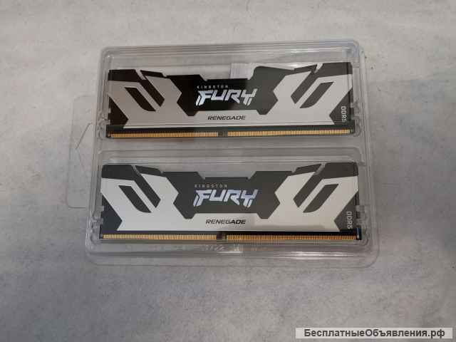 Kingston fury Renegade Silver DDR5 32гб 16x2 6400 НОВАЯ