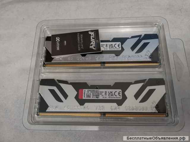 Kingston fury Renegade Silver DDR5 32гб 16x2 6400 НОВАЯ