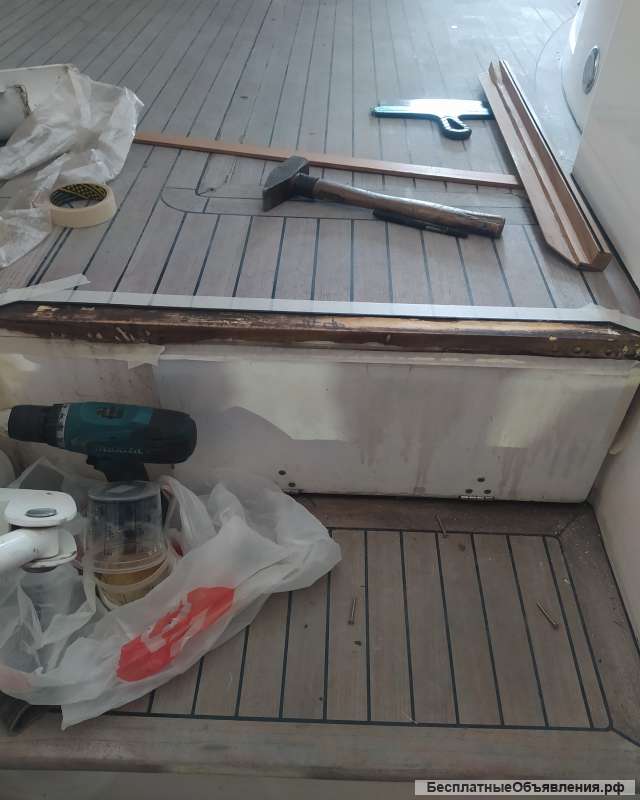 Шлифовка тиковых палуб