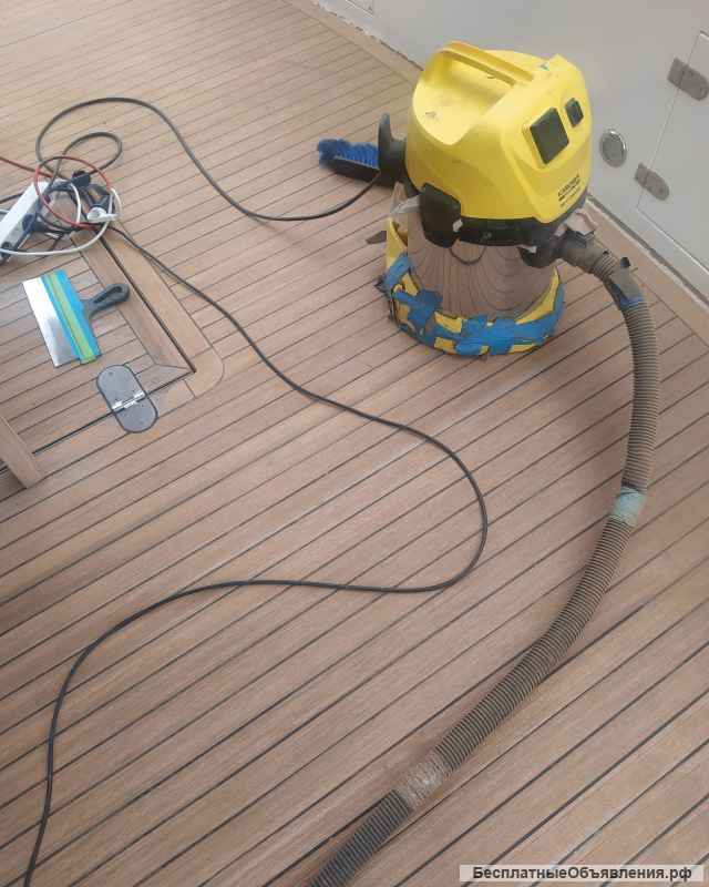 Шлифовка тиковых палуб