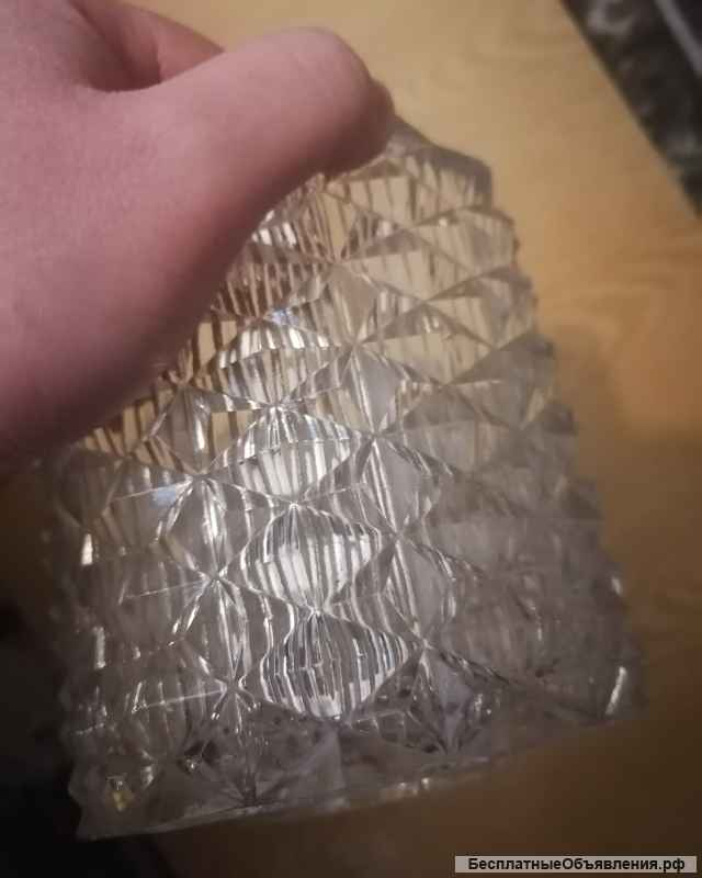 2 хрустальных плафона ссср бра ссср 11х11 см Винтаж метро Отрадное