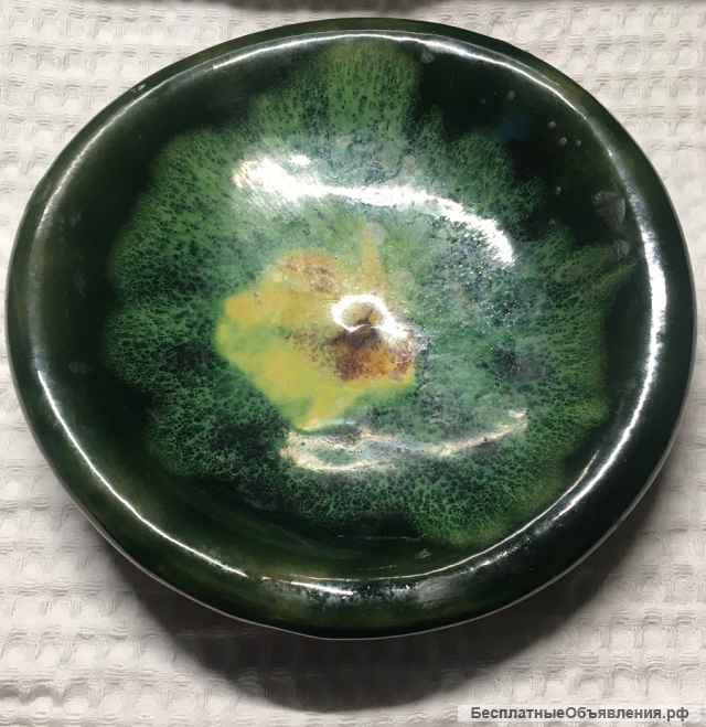 Советский винтаж: блюдце керамическое декоративное