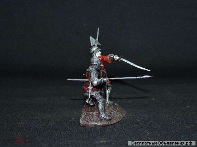 Оловянные солдатики. Композиция "Немецкие рыцари", 16 век.