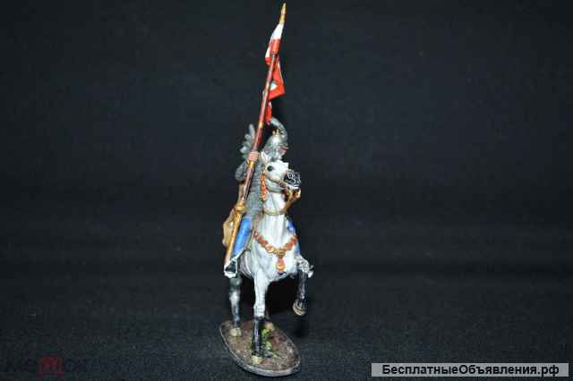Оловянный солдатик 54 мм. Польский гусар 1600 г.