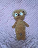 Вязаная собачка, ручная работа