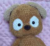 Вязаная собачка, ручная работа