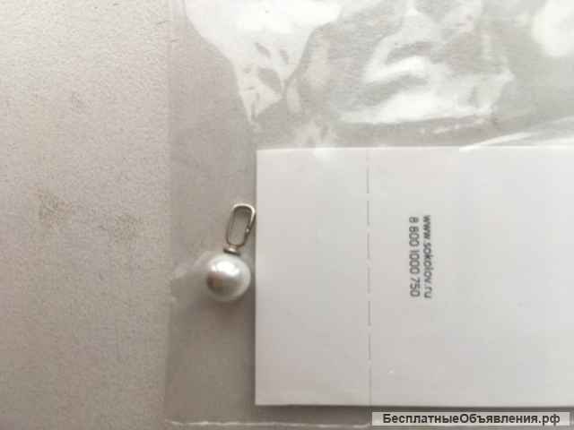 Кулон подвеска новая sokolov серебро белый жемчуг 2 штук в наличии украшение