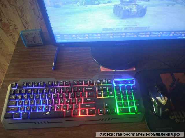 Клавиатуру и мышь (комплект) с подсветкой