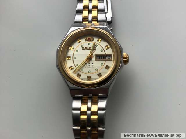 Часы Orient 3 звёзды crystal 21 камень
