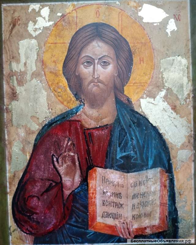 Икона Спас Вседержитель. Ручное письмо "под старину"