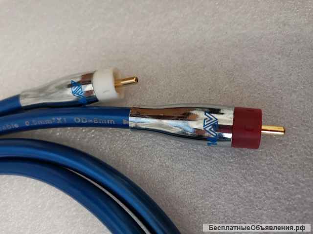 Hi-End AVplay AV-0801 высококачественный кабель 2 RCA к 2 RCA 4N OFC Cooper 1м пара стерео НОВЫЙ