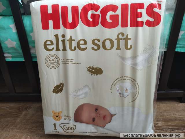 Подгузники HUGGIES elite soft