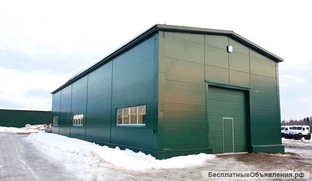 Быстровозводимые склады, ангары из сэндвич панелей