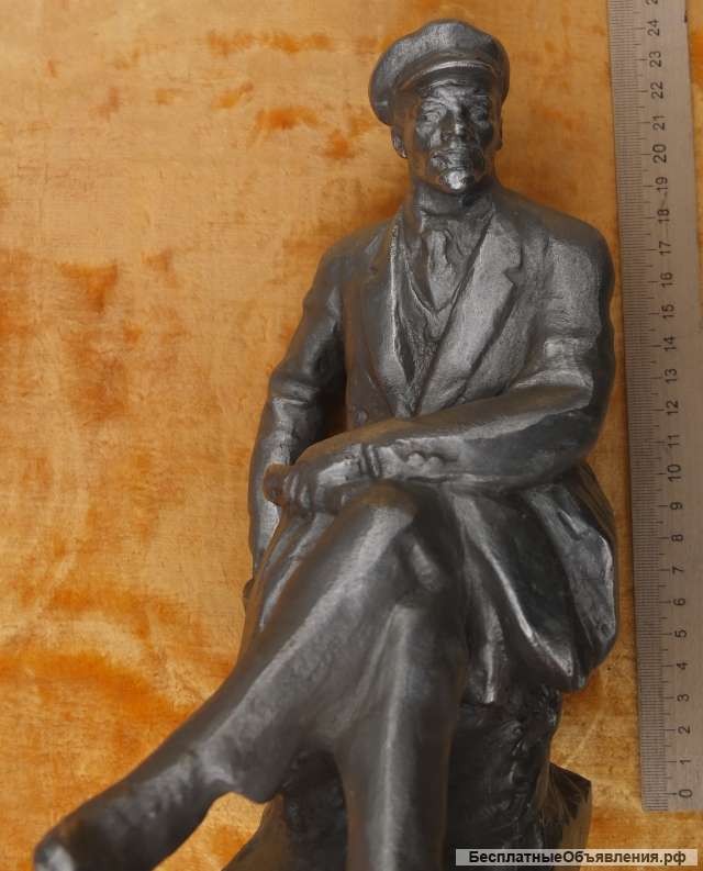 Силуминовая статуэтка Ленин на пеньке, авторская, СССР