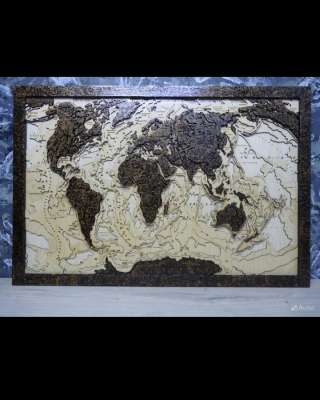 Панно Карта мира 900*600