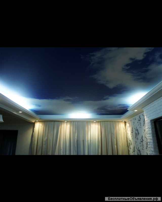 Натяжные потолки. Слив воды