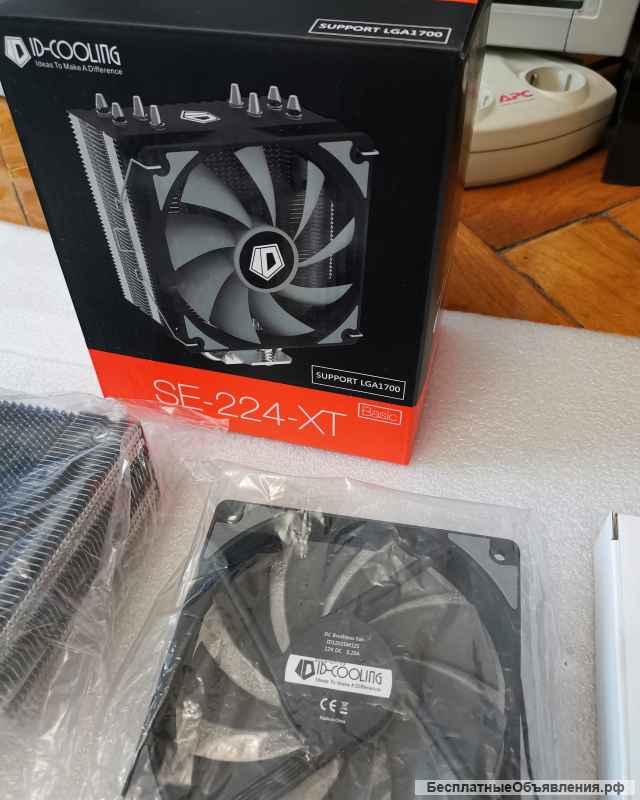 SE-224-XT Кулер для процессора ID-cooling, черный ИДЕАЛ оригинальный НОВЫЙ