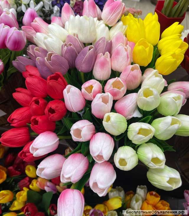 Искусственные цветы тюльпаны опт