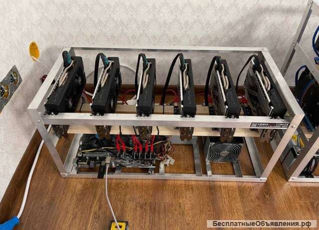 Ферма для майнинга, 4 рига (990mh/s ETC)