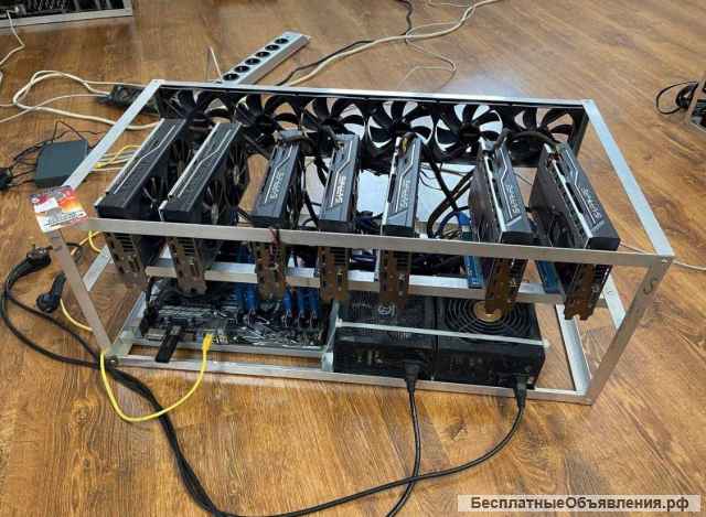 Ферма для майнинга, 4 рига (990mh/s ETC)