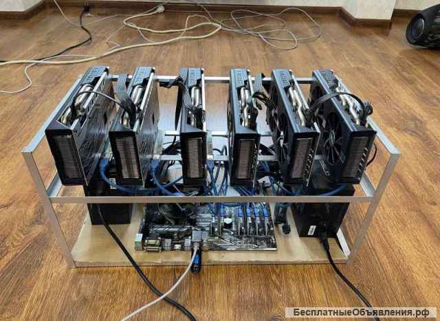 Ферма для майнинга, 4 рига (990mh/s ETC)