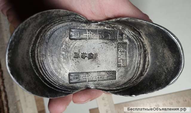 Китайское серебряное клише для производства первых храмовых китайских монет, средневековье