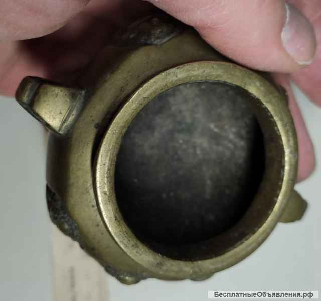 Китайская бронзовая храмовая курильница с собакой Фу (защитницей храма), Китай, 19 век