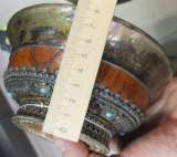 Миска серебряная буддистская, буддизм, старинная