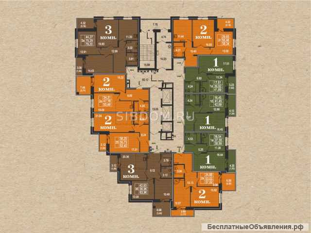 2-комнатная квартира 49,7м2