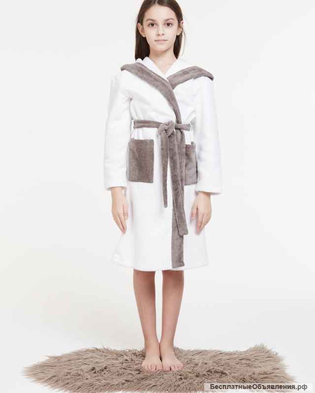 Халат банный домашний для девочки и для мальчика. Бренд Па.Ю.Ми